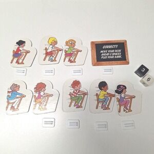 Go To Head of Class Tokens Replacement Pieces Students Teacher Dice Vintage